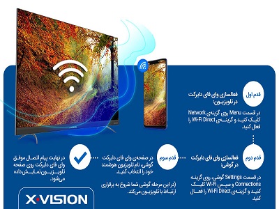 چگونه بلوتوث تلویزیون xvision را روشن کنیم؟